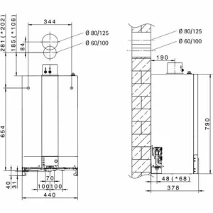WOLF CGB-2 20 KW Gasbrennwert-Heizungspaket Mit Bedienmodul BM-2 In Weiß Und Verrohrungsgruppe Mischkreis 11