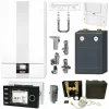 WOLF CGB-2 24 KW Gasbrennwert-Heizungspaket Mit Bedienmodul BM-2 In Schwarz Und Verrohrungsgruppe Mischkreis 8